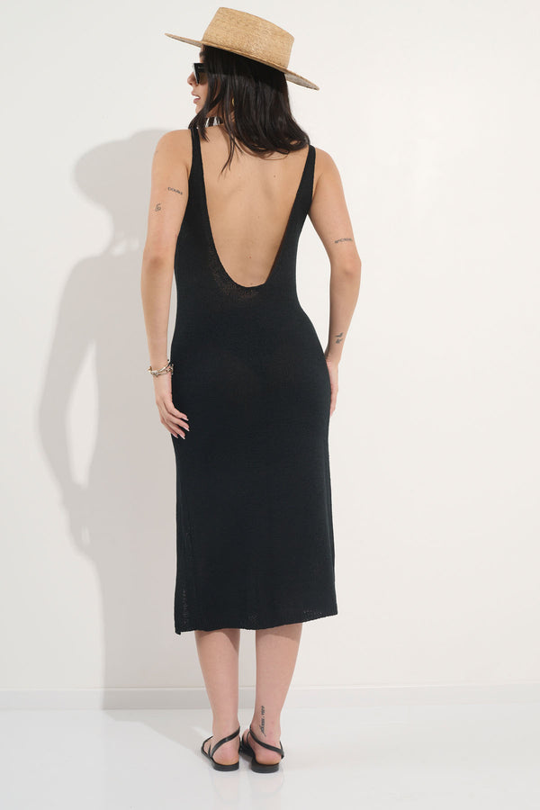 Black Knit Cover Up