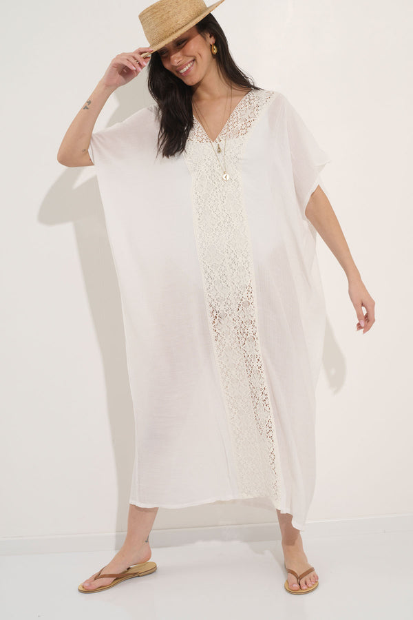 White Kaftan Dress
