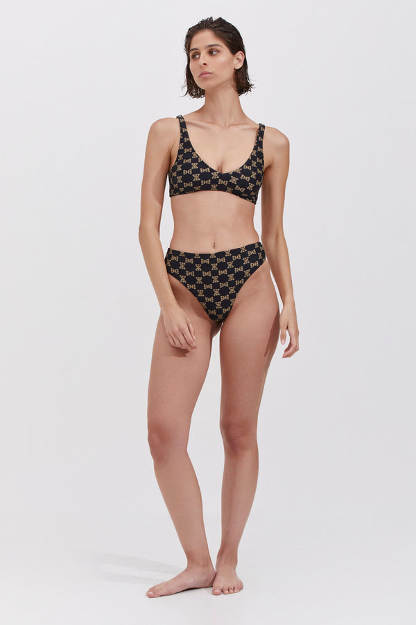 BRALETTE BIKINI TOP IN BLACK