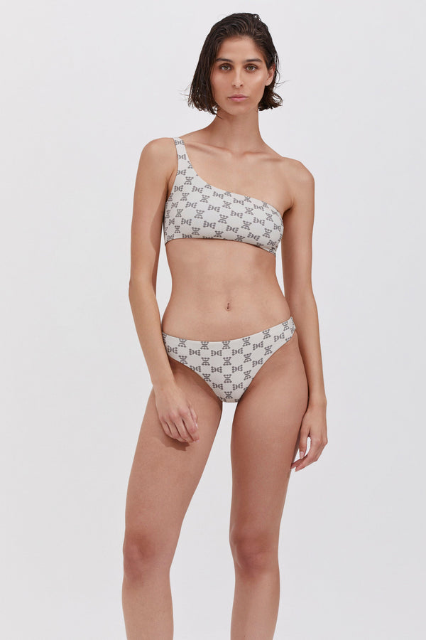 MID RISE DOUBLE SIDED BIKINI BOTTOM IN STONE