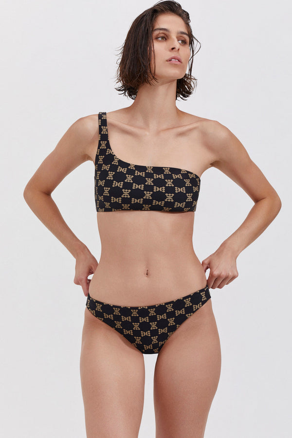 MID RISE DOUBLE SIDED BIKINI BOTTOM IN BLACK