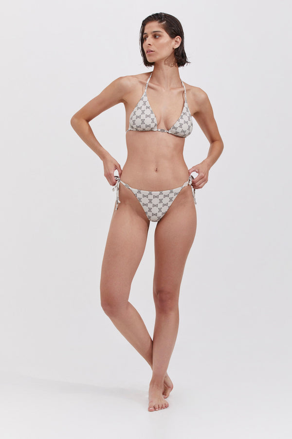 TRIANGLE BIKINI TOP IN STONE