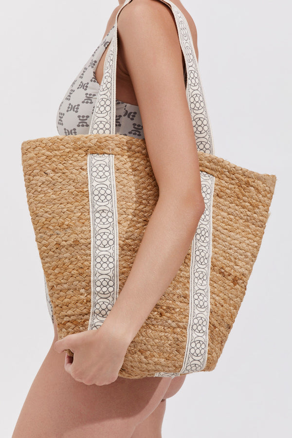 STRAW BEACH BAG