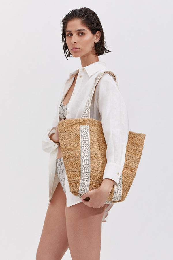 STRAW BEACH BAG