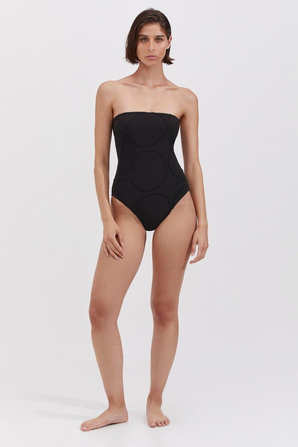 BANDEAU ONE PIECE IN BLACK