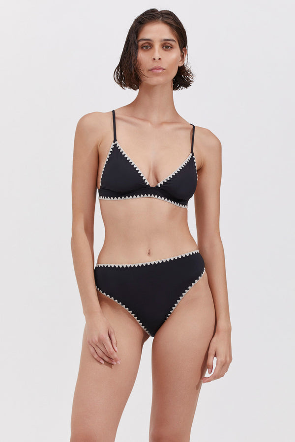 TIANGLE BIKINI TOP IN BLACK