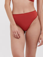 HIGH RISE BIKINI BOTTOM IN TERRACOTTA