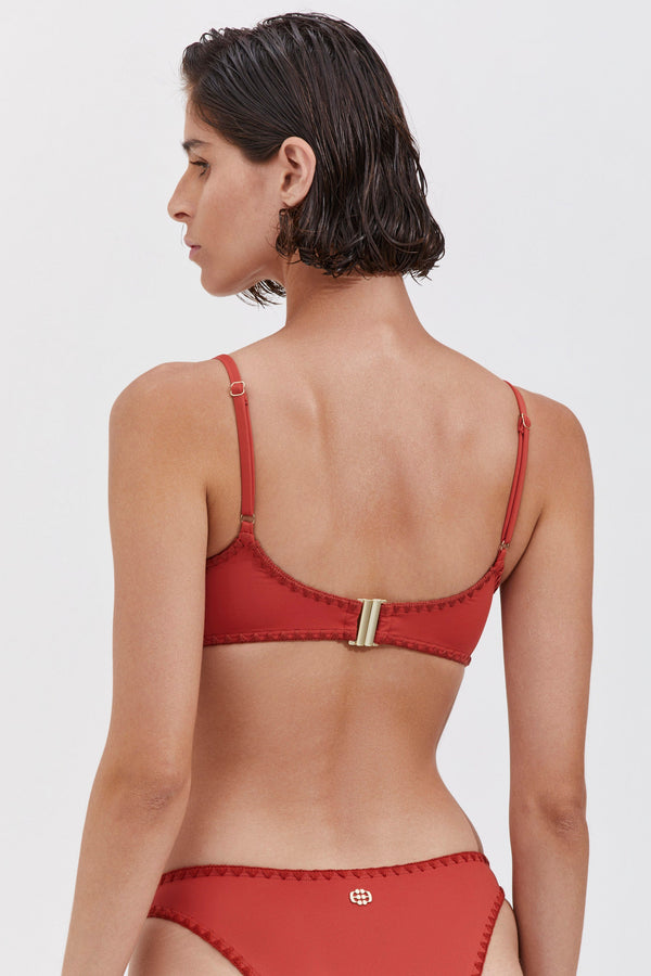 BIKINI TOP IN TERRACOTTA