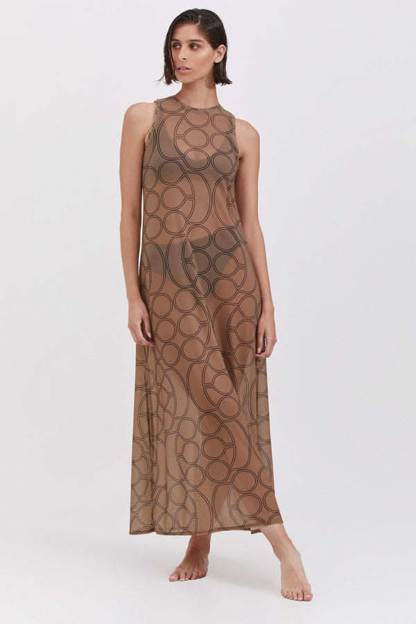 BEACH DRESS IN CAMEL