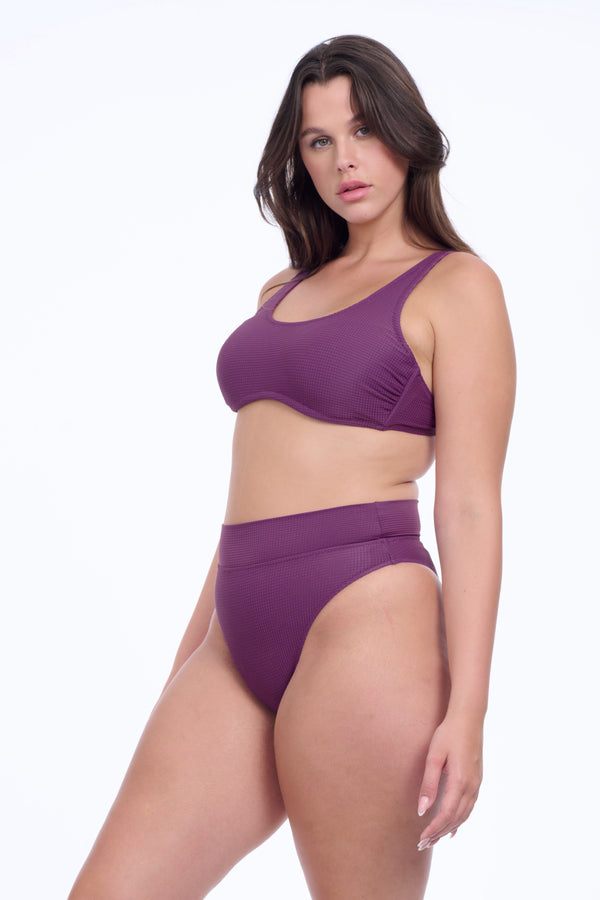 PILPEL BRALETTE IN PURPLE TEXTURE