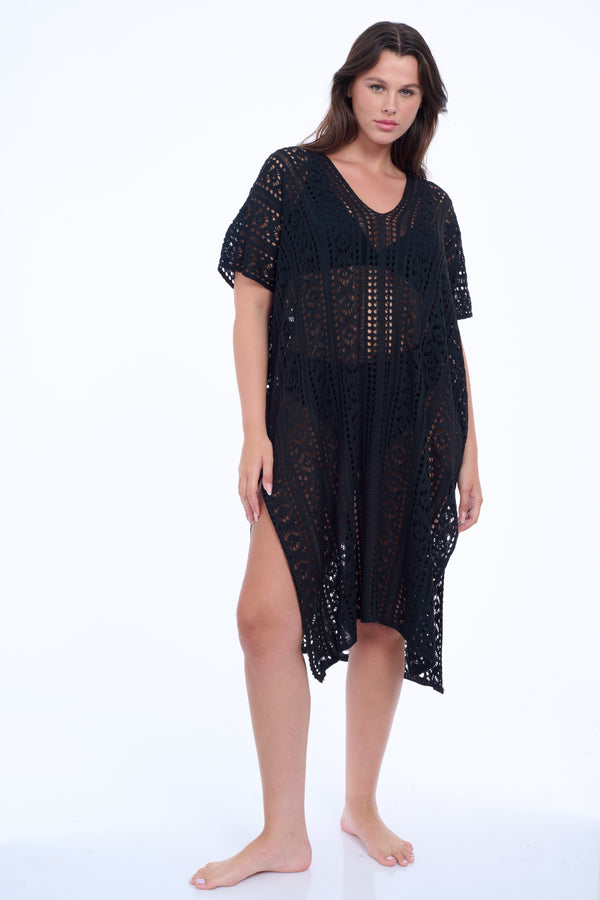 Black Crochet Beach Dress