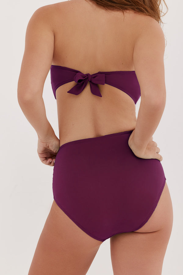 TURKIZ BANDEAU BIKINI TOP - BURGUNDY