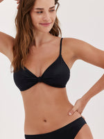 TURKIZ KNOTTED BIKINI TOP - BLACK