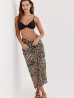 TURKIZ WRAP SKIRT - LEOPARD