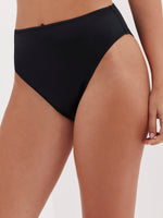 TURKIZ HIGH WAIST BIKINI BOTTOM - BLACK