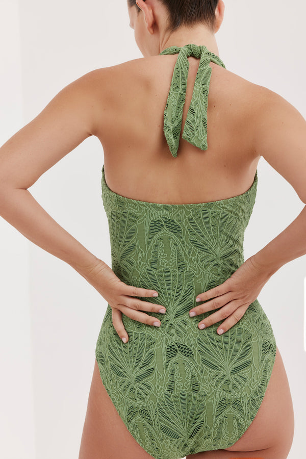TURKIZ LACE ONE PIECE SWIMSUIT - GREEN