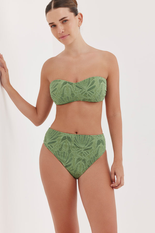 TURKIZ LACE BIKINI TOP - GREEN