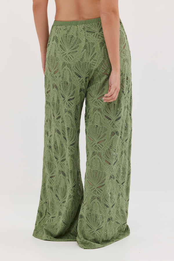 TURKIZ LACE PANTS - GREEN