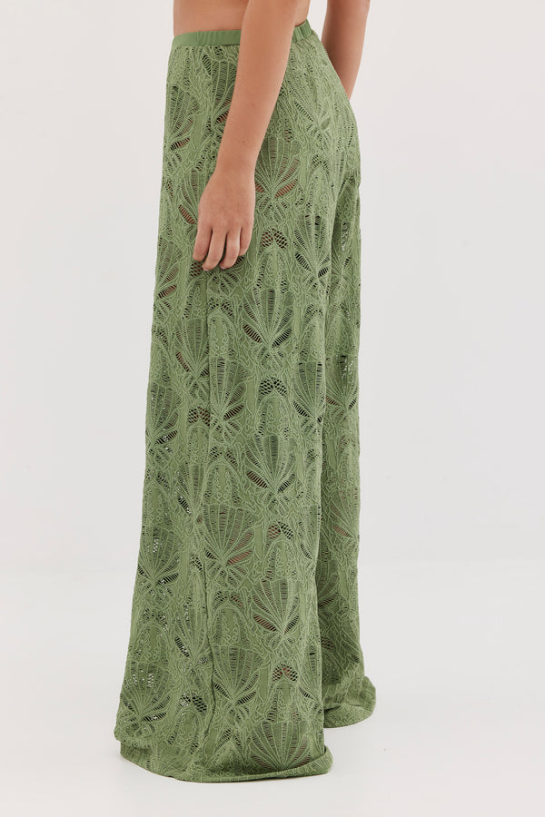 TURKIZ LACE PANTS - GREEN
