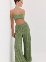 TURKIZ LACE PANTS - GREEN