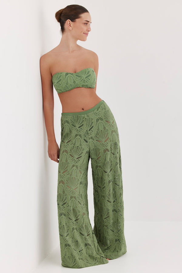 TURKIZ LACE PANTS - GREEN