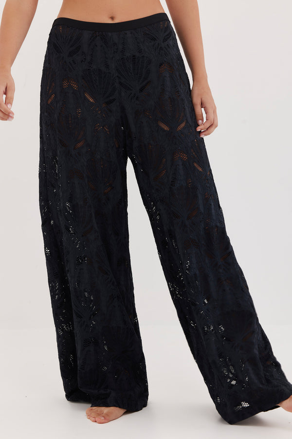 TURKIZ LACE PANTS - BLACK