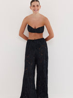 TURKIZ LACE PANTS - BLACK