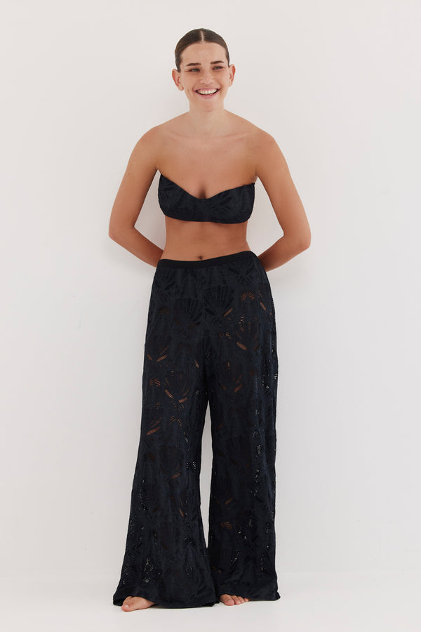 TURKIZ LACE PANTS - BLACK