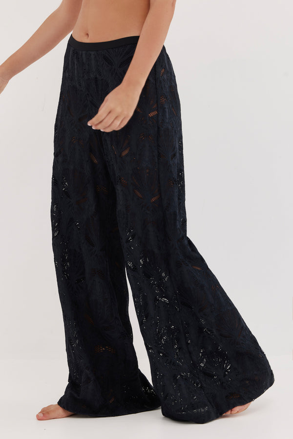 TURKIZ LACE PANTS - BLACK