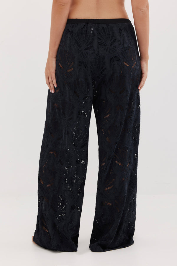 TURKIZ LACE PANTS - BLACK
