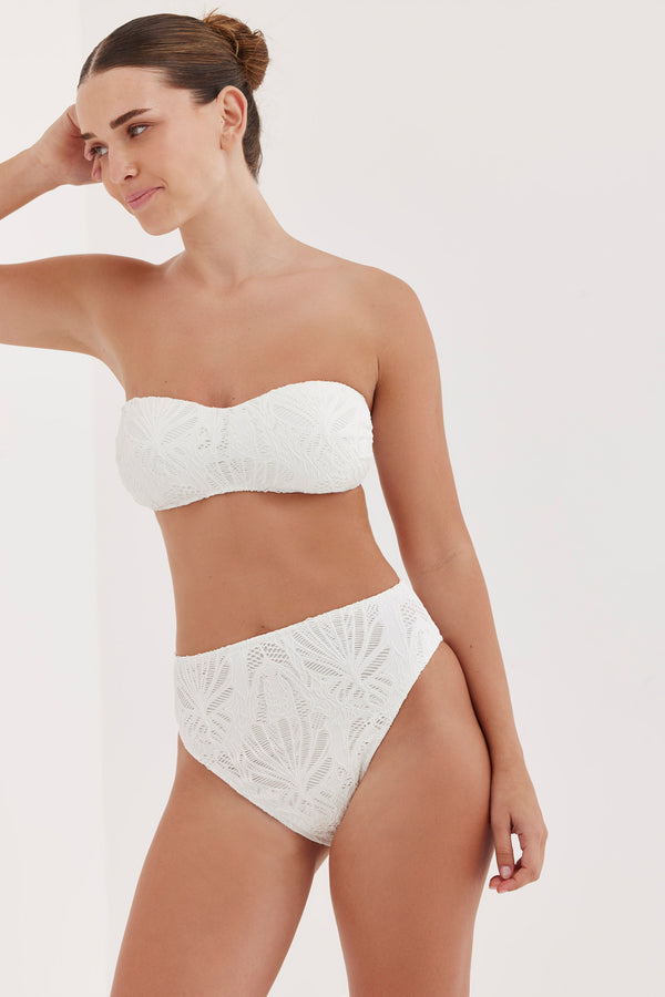 TURKIZ LACE BIKINI BOTTOM - WHITE