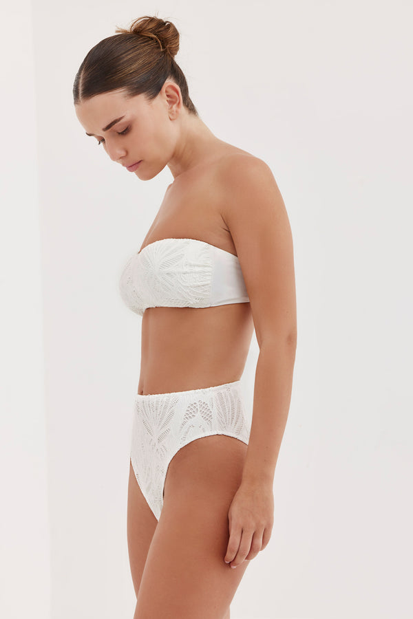 TURKIZ LACE BIKINI TOP - WHITE