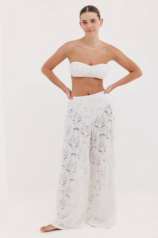 TURKIZ LACE PANTS - WHITE