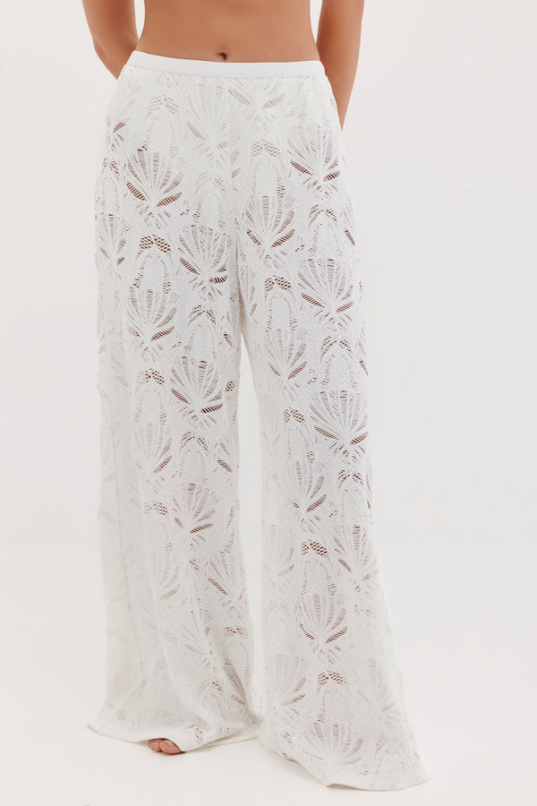 TURKIZ LACE PANTS - WHITE