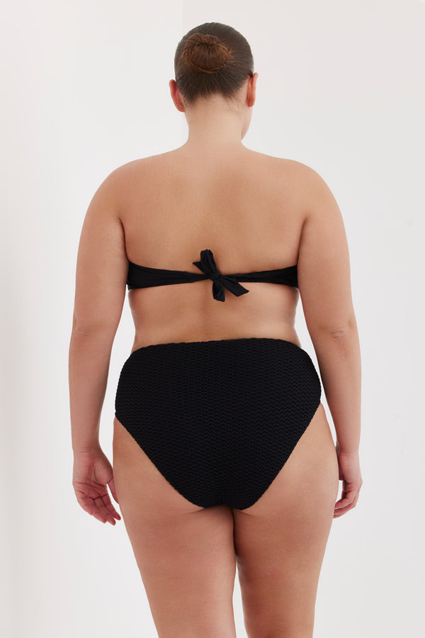 TURKIZ BANDEAU BIKINI TOP - BLACK