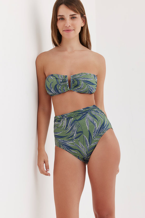 TURKIZ BANDEAU BIKINI TOP - TROPICAL