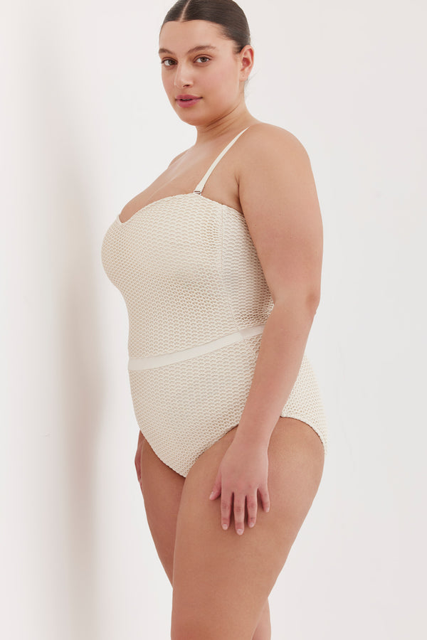 TURKIZ BANDEAU ONE PIECE - CREAM