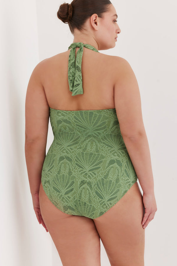 TURKIZ LACE ONE PIECE SWIMSUIT - GREEN