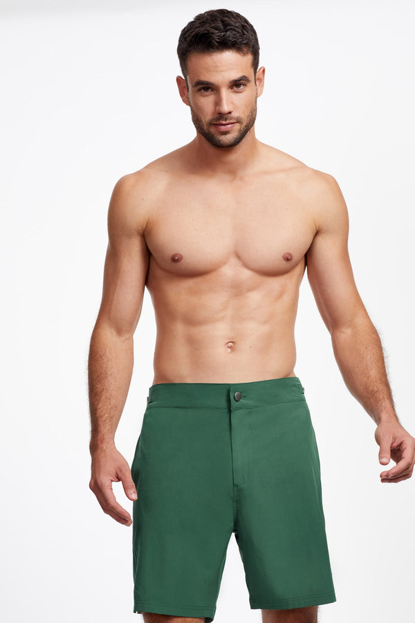 Men's Swim Trunks 7″ Green
