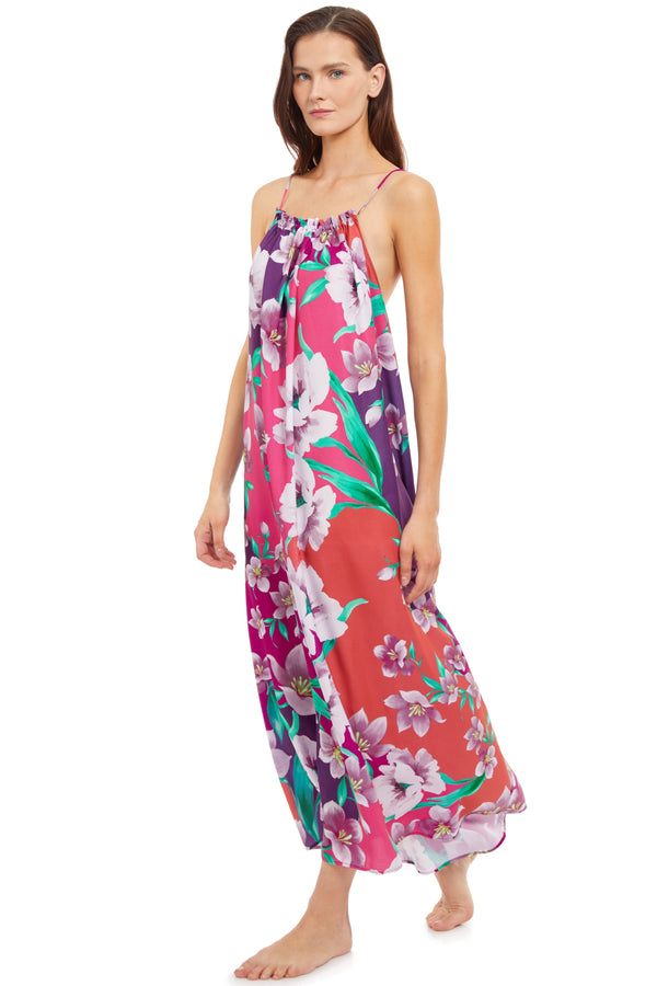 GOTTEX BELLA ROSE HIGH NECK LONG DRESS