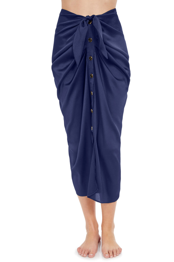 GOTTEX HIGH CLASS TIED SARONG-STYLE COVER UP SKIRT