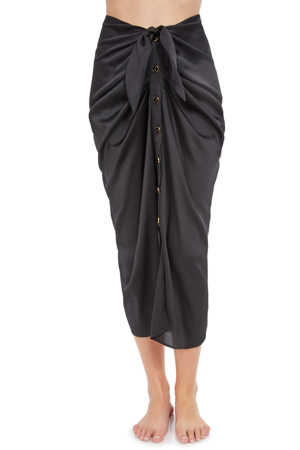 GOTTEX HIGH CLASS TIED SARONG-STYLE COVER UP SKIRT