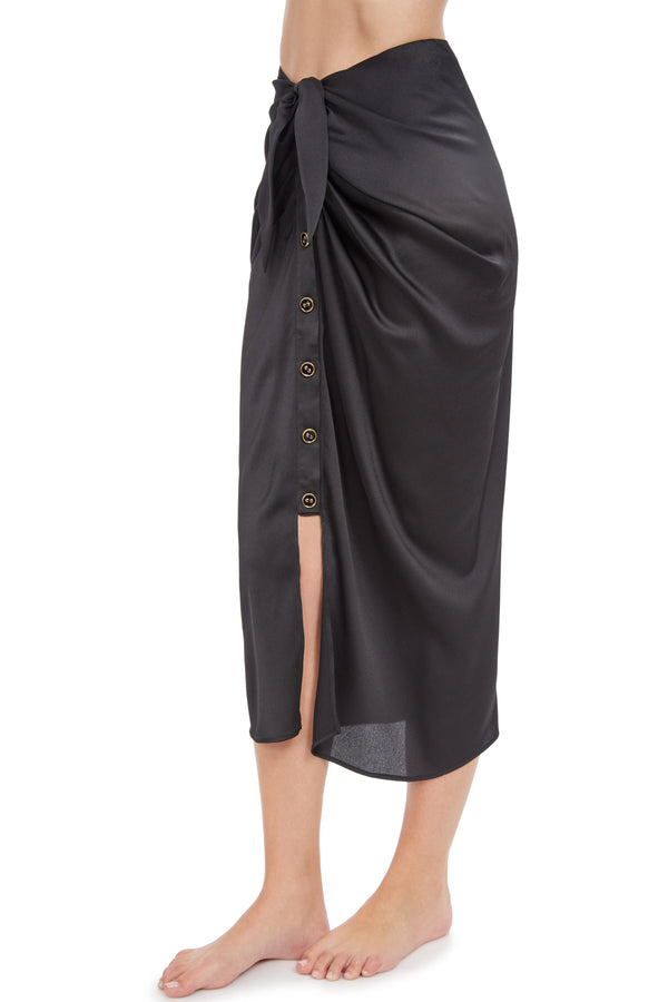 GOTTEX HIGH CLASS TIED SARONG-STYLE COVER UP SKIRT