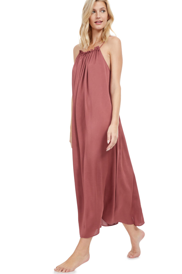 GOTTEX QUEEN OF PARADISE HIGH NECK LONG COVER UP DRESS
