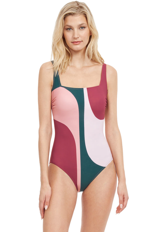 GOTTEX RETRO GROOVE SQUARE NECK ONE PIECE