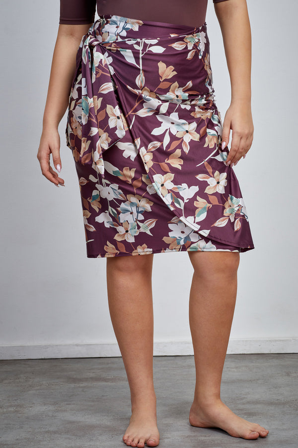 Gottex Modest Long Draped Wrap Skirt