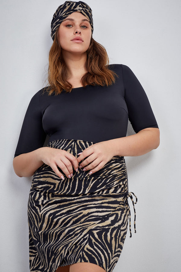 Gottex Modest Surplice Tie-Up Skirt