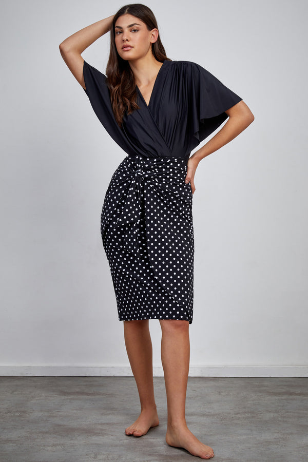Gottex Modest Long Draped Wrap Skirt