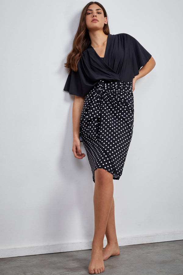 Gottex Modest Long Draped Wrap Skirt