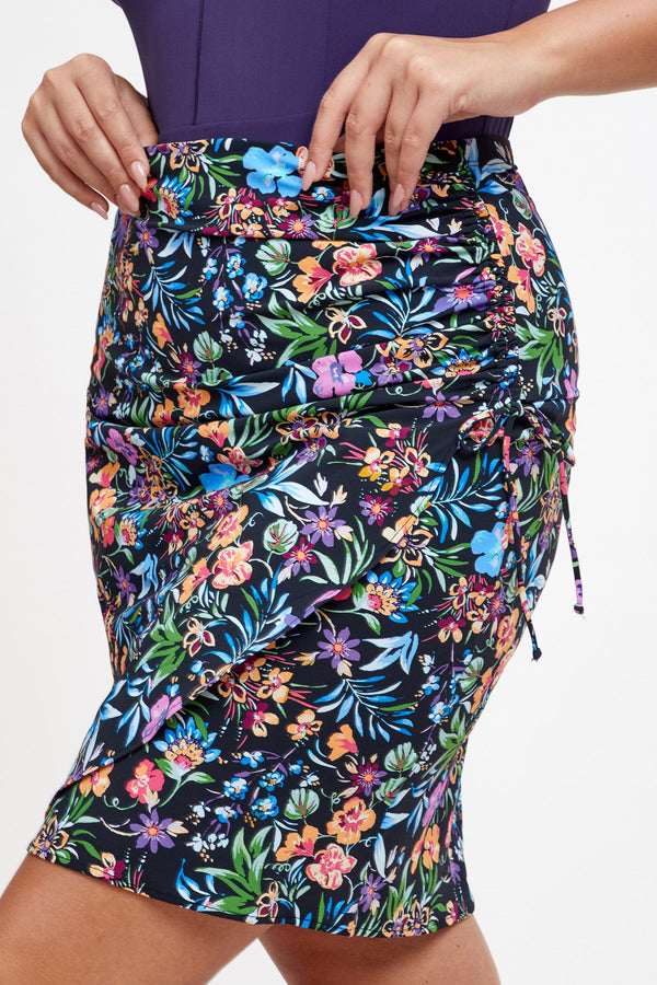 Ruched Wrap Swim Skirt
